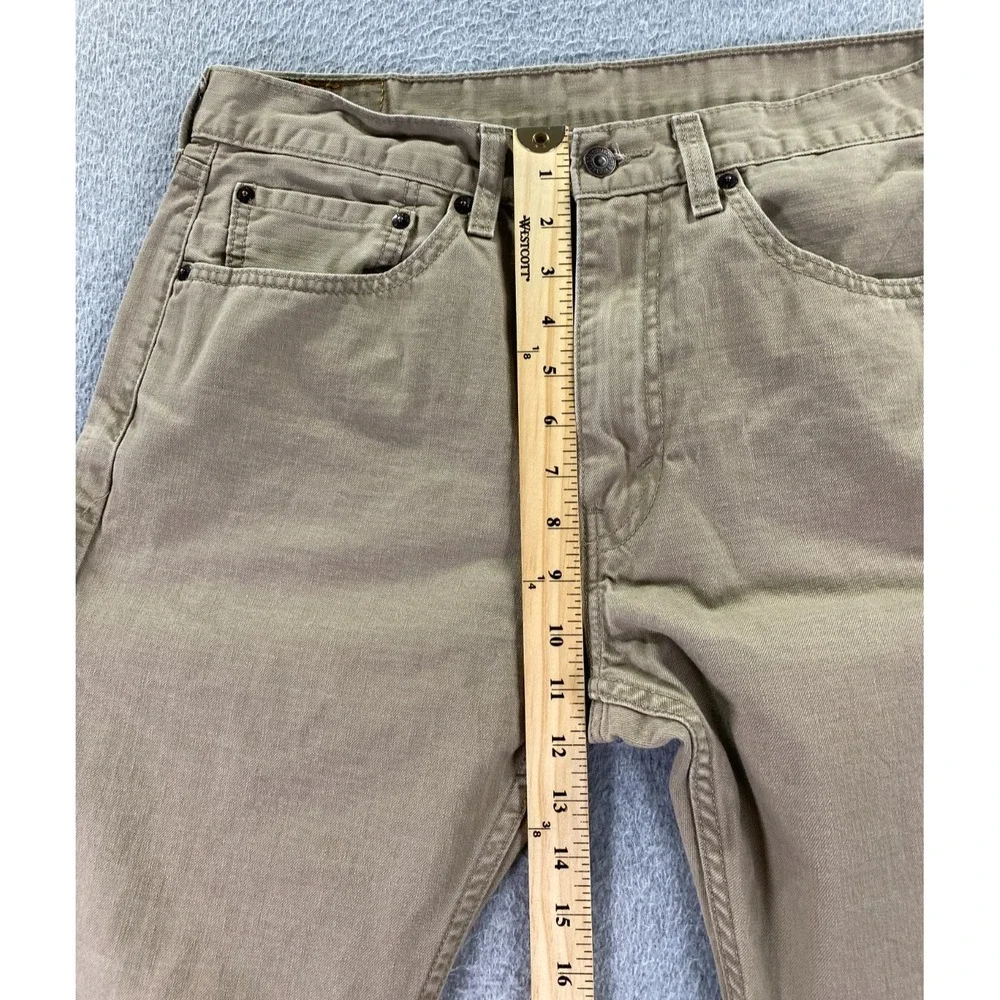Levi's 505 Regular Fit Straight Leg Jeans Tan 34x30 (Fits‎ 33x29) White Tab City
